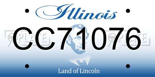 CC71076 Illinois License Plate