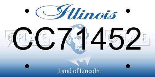 CC71452 Illinois License Plate