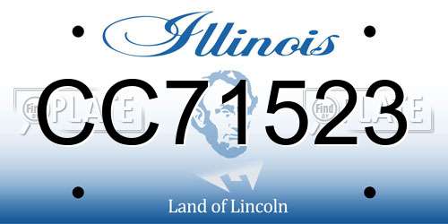 CC71523 Illinois License Plate