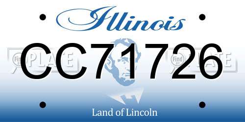 CC71726 Illinois License Plate