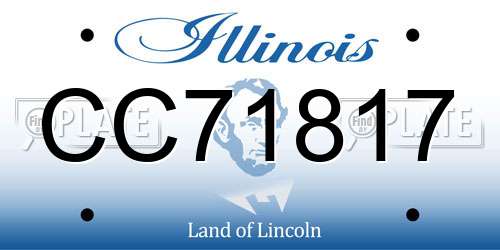 CC71817 Illinois License Plate
