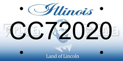 CC72020 Illinois License Plate