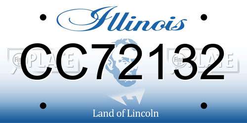 CC72132 Illinois License Plate
