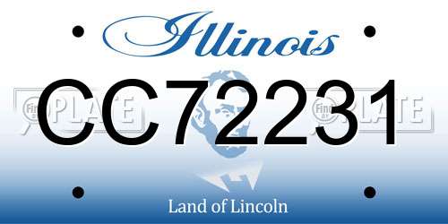 CC72231 Illinois License Plate