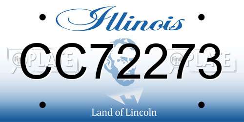 CC72273 Illinois License Plate