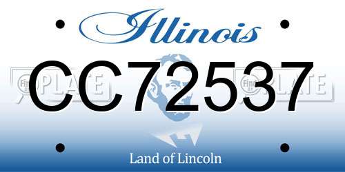 CC72537 Illinois License Plate