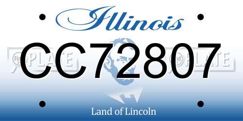 CC72807 Illinois License Plate