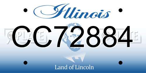 CC72884 Illinois License Plate