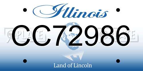 CC72986 Illinois License Plate