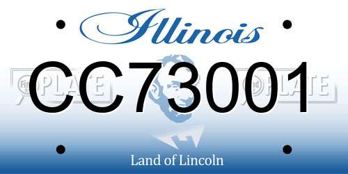 CC73001 Illinois License Plate