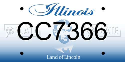 CC7366 Illinois License Plate