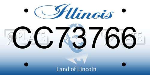 CC73766 Illinois License Plate