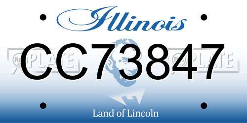 CC73847 Illinois License Plate