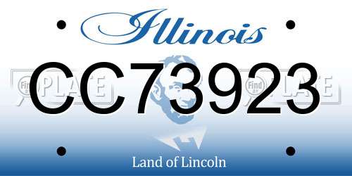 CC73923 Illinois License Plate
