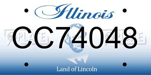CC74048 Illinois License Plate