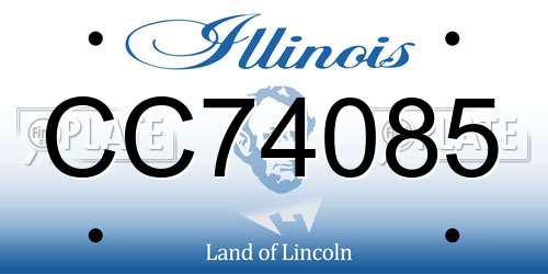 CC74085 Illinois License Plate