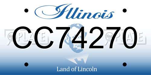 CC74270 Illinois License Plate