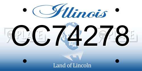 CC74278 Illinois License Plate