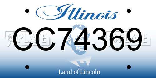 CC74369 Illinois License Plate