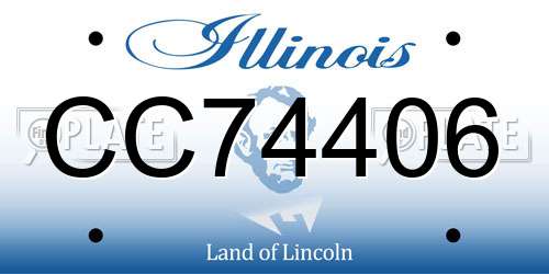 CC74406 Illinois License Plate