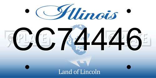 CC74446 Illinois License Plate