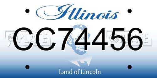 CC74456 Illinois License Plate
