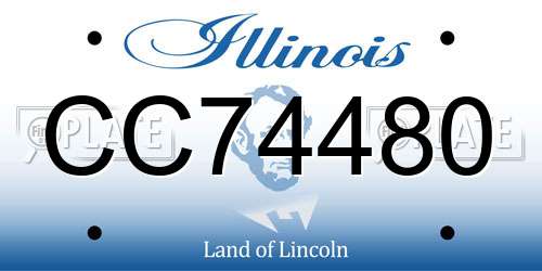 CC74480 Illinois License Plate