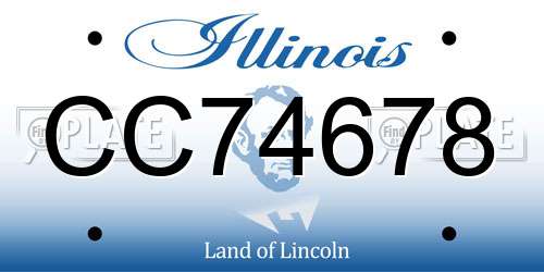 CC74678 Illinois License Plate