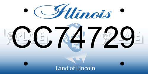 CC74729 Illinois License Plate