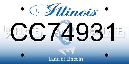 CC74931 Illinois License Plate