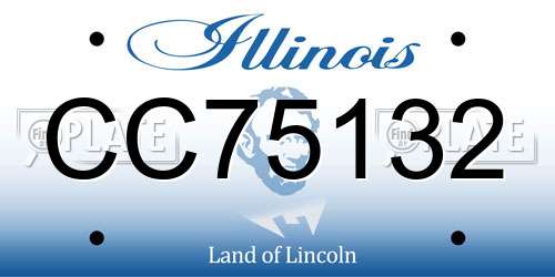 CC75132 Illinois License Plate
