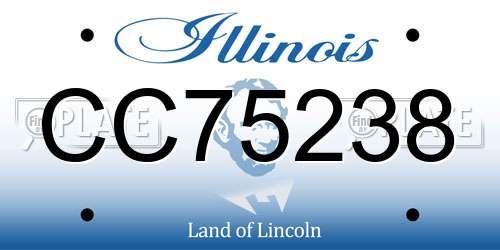 CC75238 Illinois License Plate