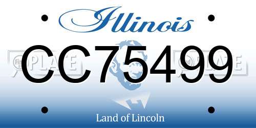 CC75499 Illinois License Plate