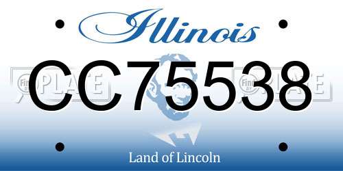 CC75538 Illinois License Plate