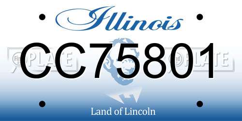 CC75801 Illinois License Plate