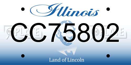 CC75802 Illinois License Plate