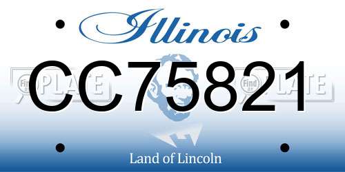 CC75821 Illinois License Plate