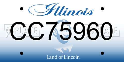 CC75960 Illinois License Plate