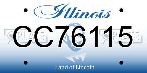 CC76115 Illinois License Plate