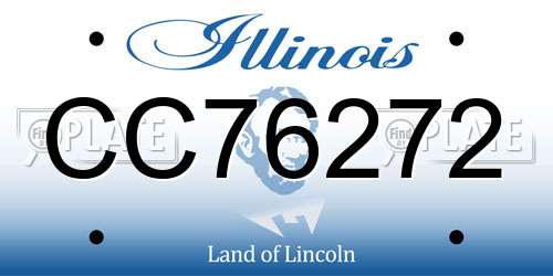CC76272 Illinois License Plate