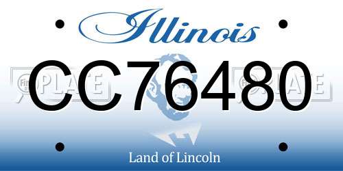 CC76480 Illinois License Plate