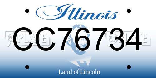CC76734 Illinois License Plate