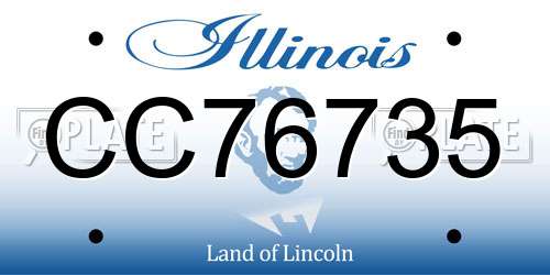CC76735 Illinois License Plate