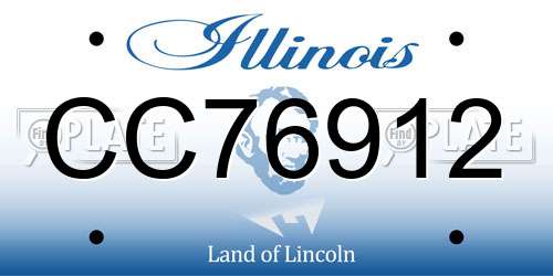 CC76912 Illinois License Plate