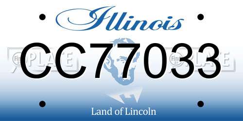 CC77033 Illinois License Plate