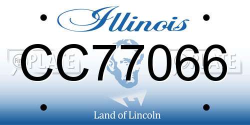 CC77066 Illinois License Plate
