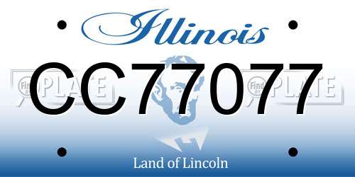 CC77077 Illinois License Plate