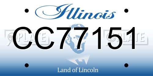 CC77151 Illinois License Plate