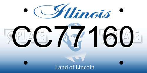 CC77160 Illinois License Plate