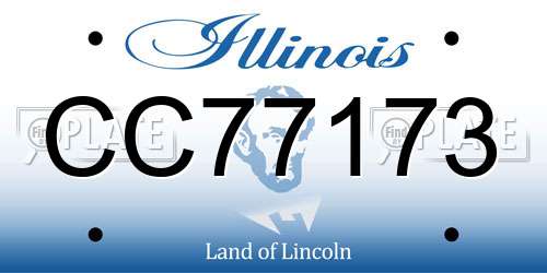 CC77173 Illinois License Plate